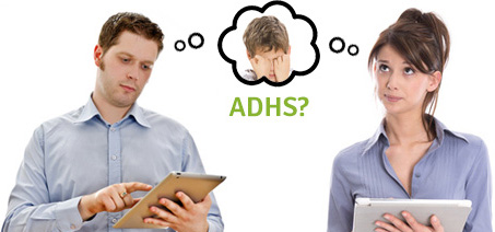 besorgte Eltern machen Online-ADHS-Test